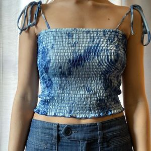 Publik Blue Tie Dye Tank Top